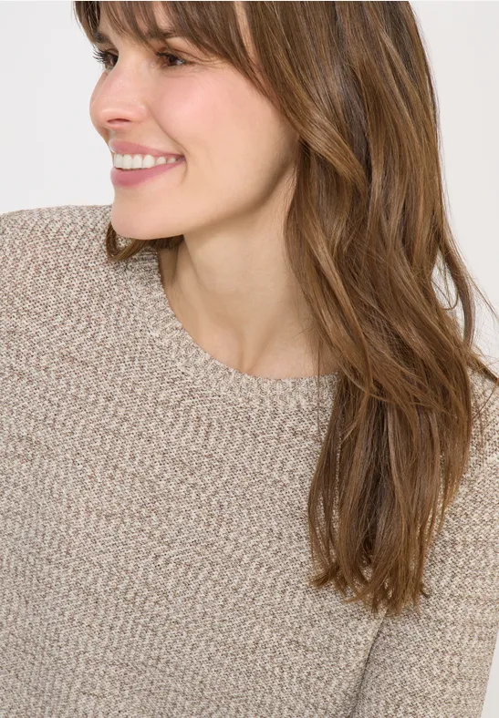 Space Dye Pullover light macchiato brown