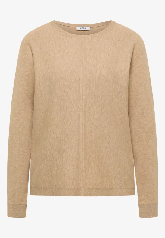 Dolman Pullover golden camel melange