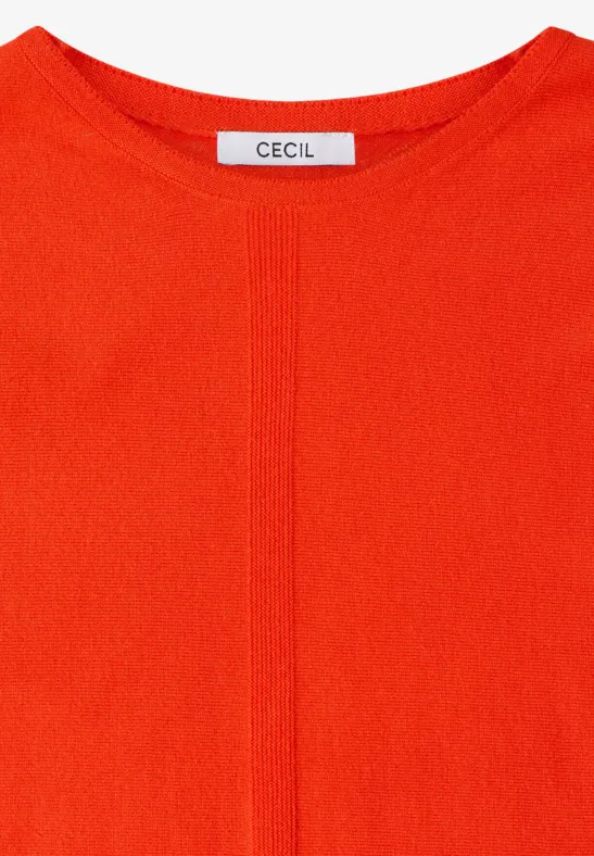 Dolman Pullover cherry tomato orange