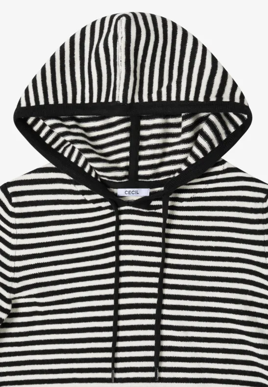 Bluza z kapturem w paski Black