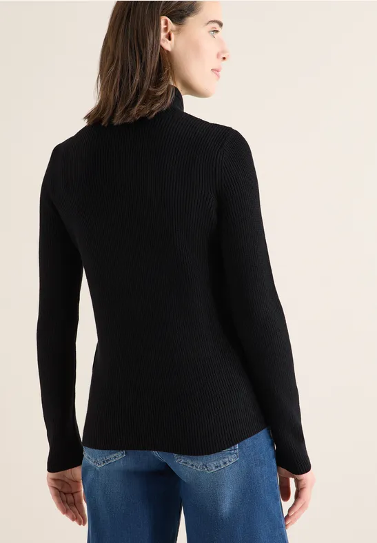 Trui in effen kleur Black