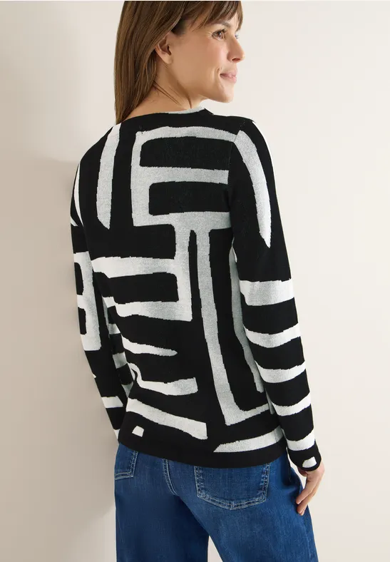 Jacquard Pullover Black