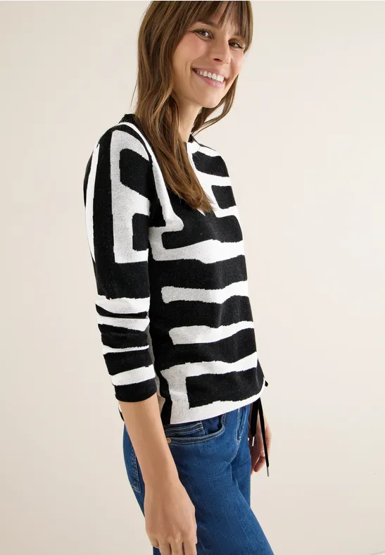 Jacquard Pullover Black