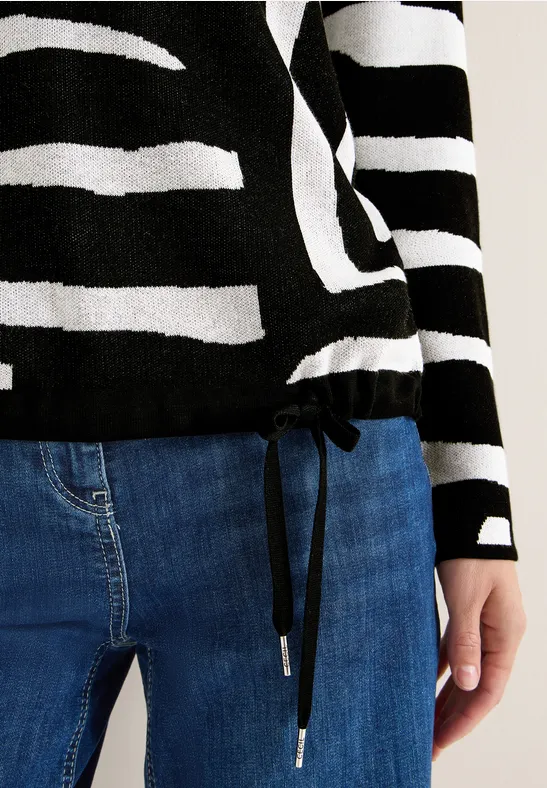 Jacquard Pullover Black