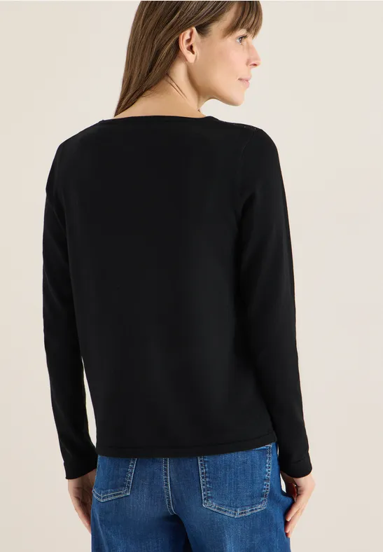 Pullover mit Glitzer Black