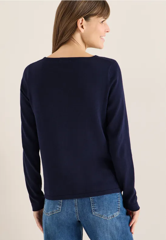 Pullover mit Glitzer urban dark blue