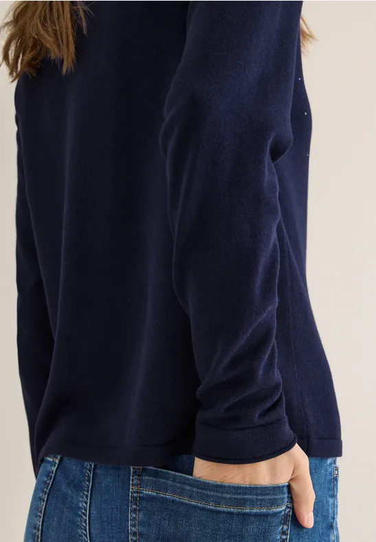 Pullover mit Glitzer urban dark blue