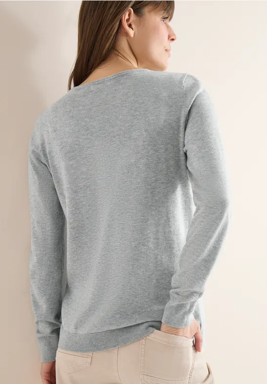 Pull basique mineral grey melange