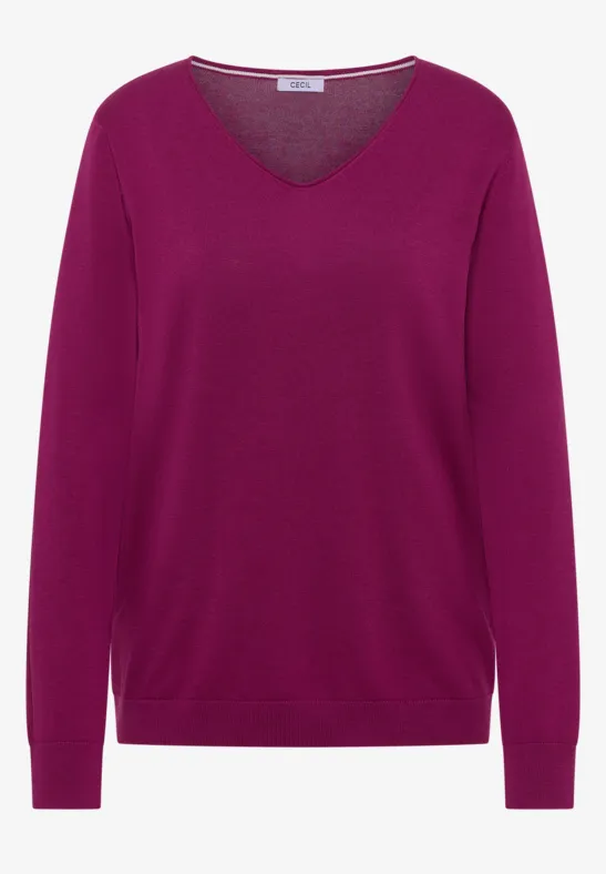 Pull basique magenta purple