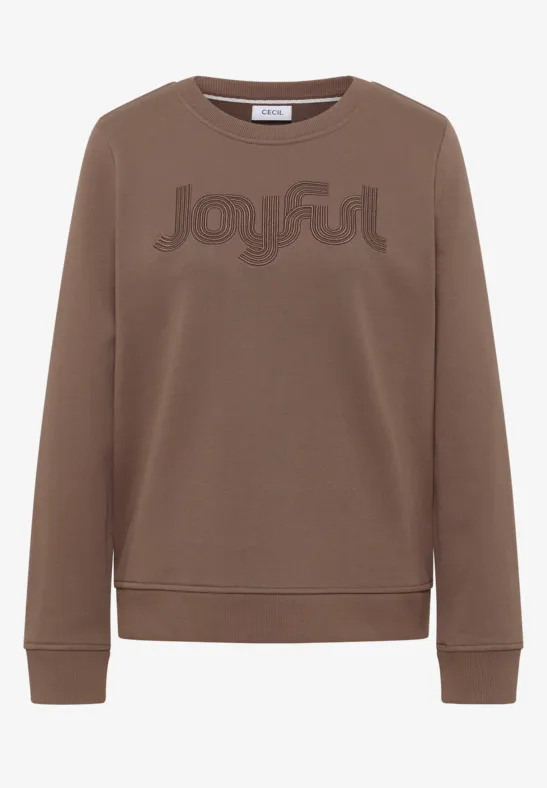 Sweatshirt mit Stickerei urban taupe