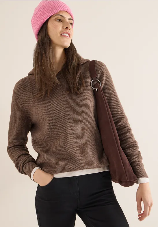 Softer Kapuzenpullover urban taupe melange
