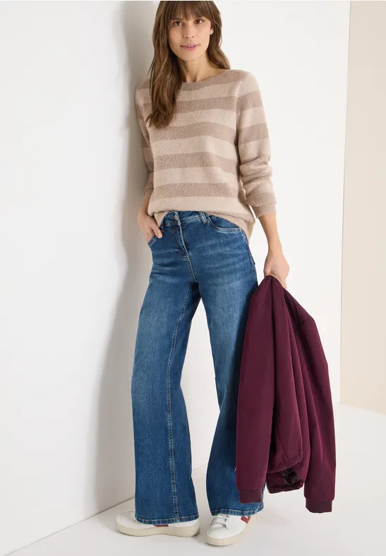 Pull en fil de plume urban taupe