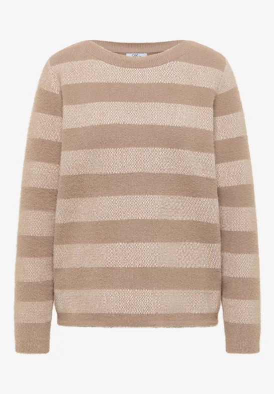 Pull en fil de plume urban taupe