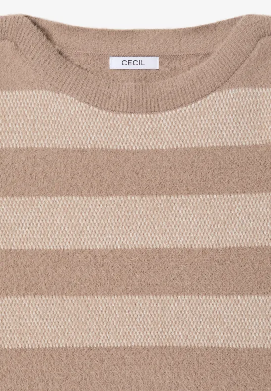 Pull en fil de plume urban taupe
