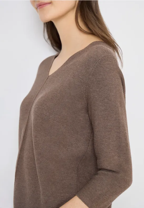 Strukturpullover coffee taupe