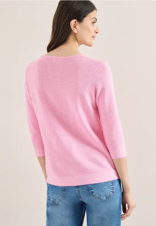 Strukturpullover flamingo rose