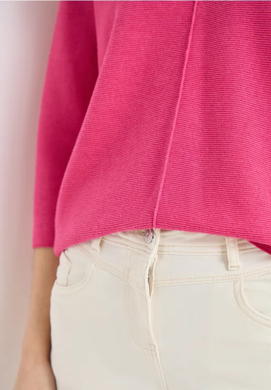 Strukturpullover beetroot pink