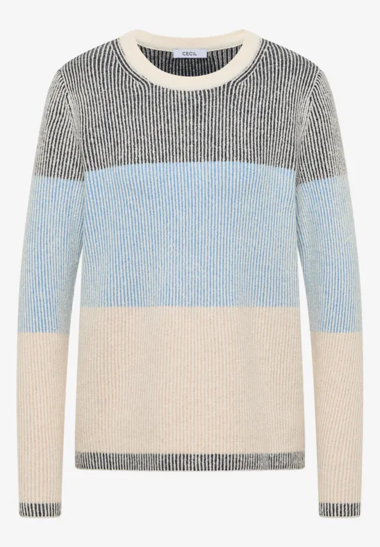Softer Streifen Pullover universal blue