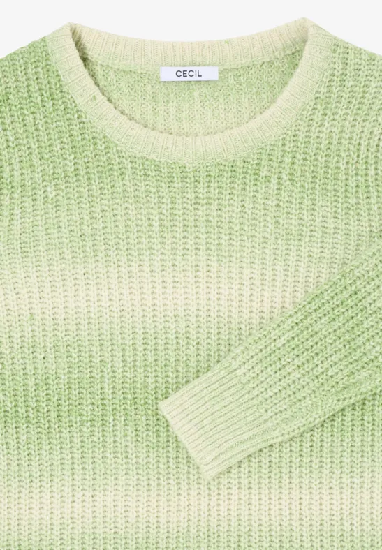 Space Dye Pullover bamboo green melange