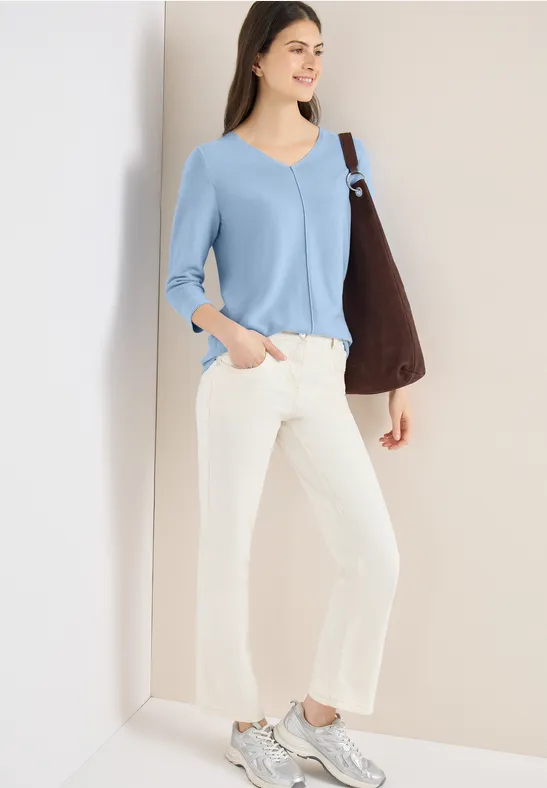 Strukturpullover light sky blue