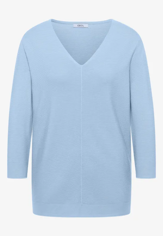 Strukturpullover light sky blue