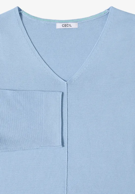 Strukturpullover light sky blue