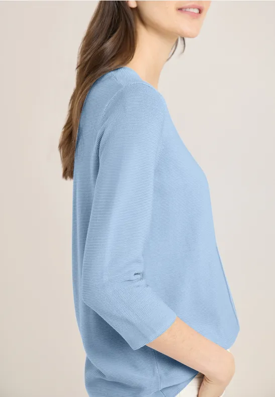 Strukturpullover light sky blue