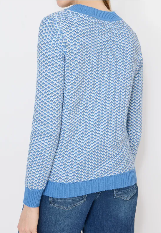 Two-Tone Pullover fountain blue