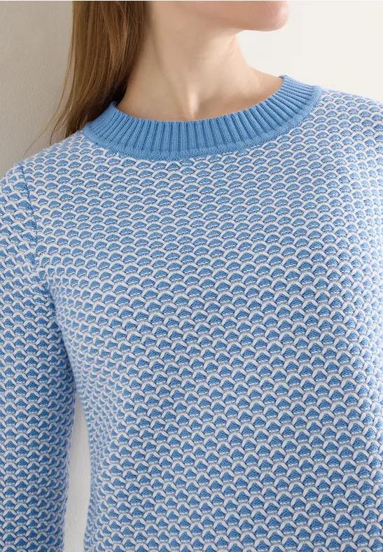 Two-Tone Pullover fountain blue