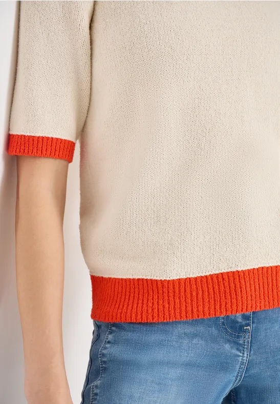 Pull en bouclette cherry tomato orange