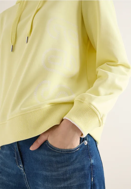 Hoodie avec backprint iced yellow