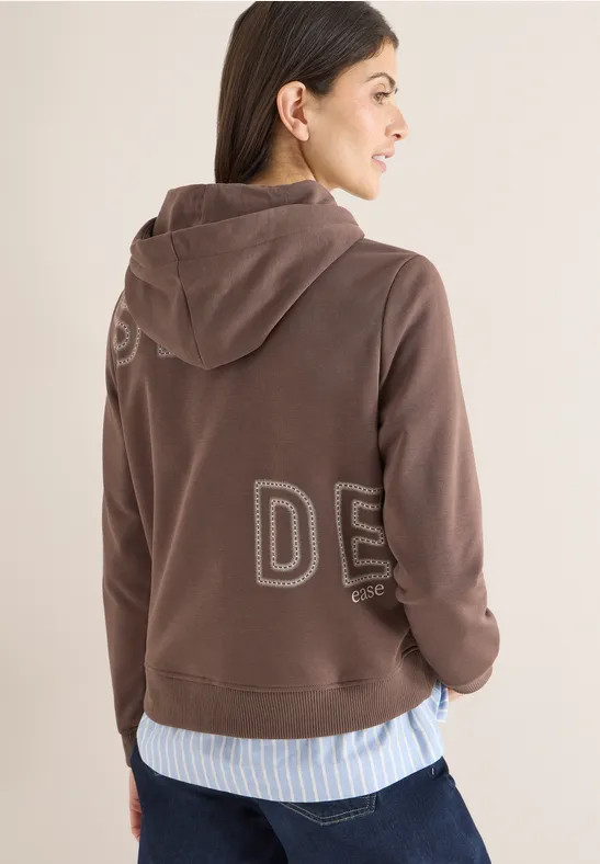 Hoodie mit Backprint urban taupe