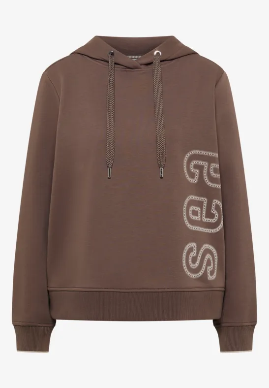 Hoodie mit Backprint urban taupe