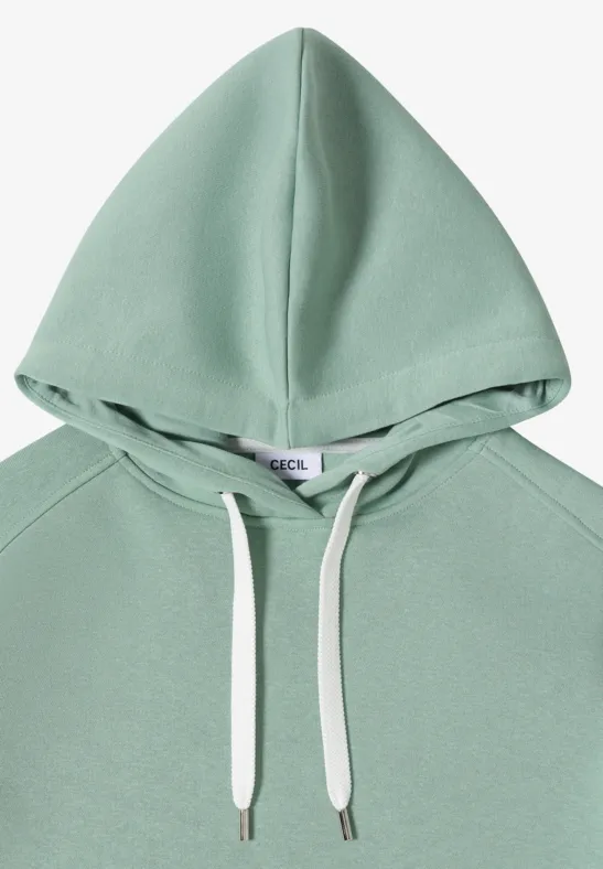 Lange hoodie smoke salvia