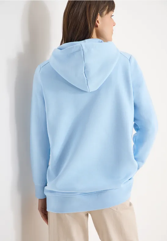 Lange hoodie light sky blue