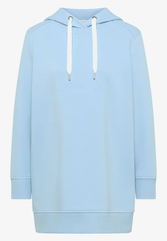Lange hoodie light sky blue