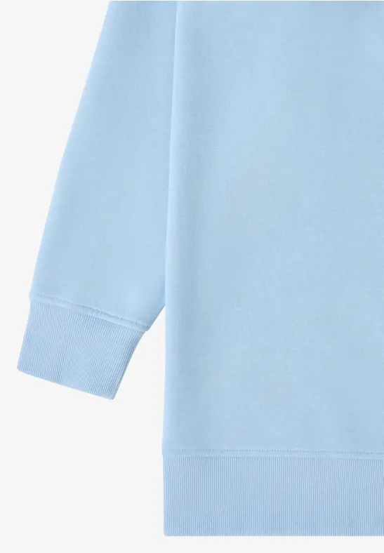 Lange hoodie light sky blue