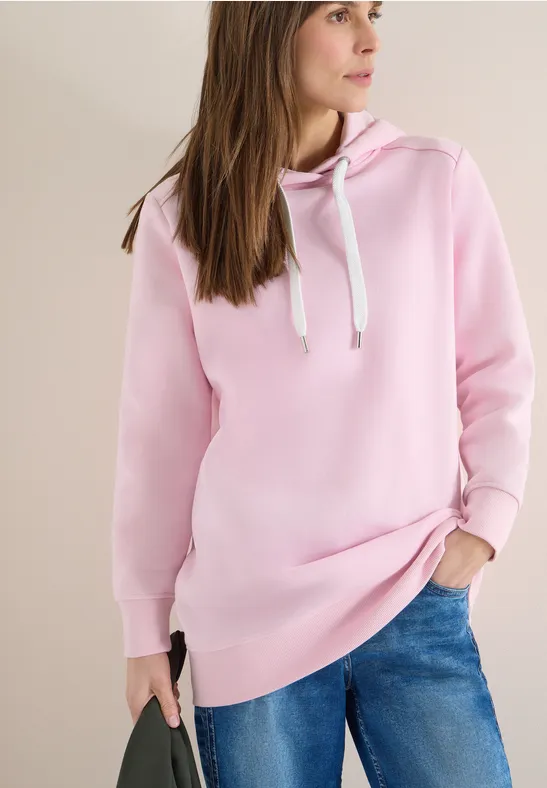 Lange hoodie light blush rose