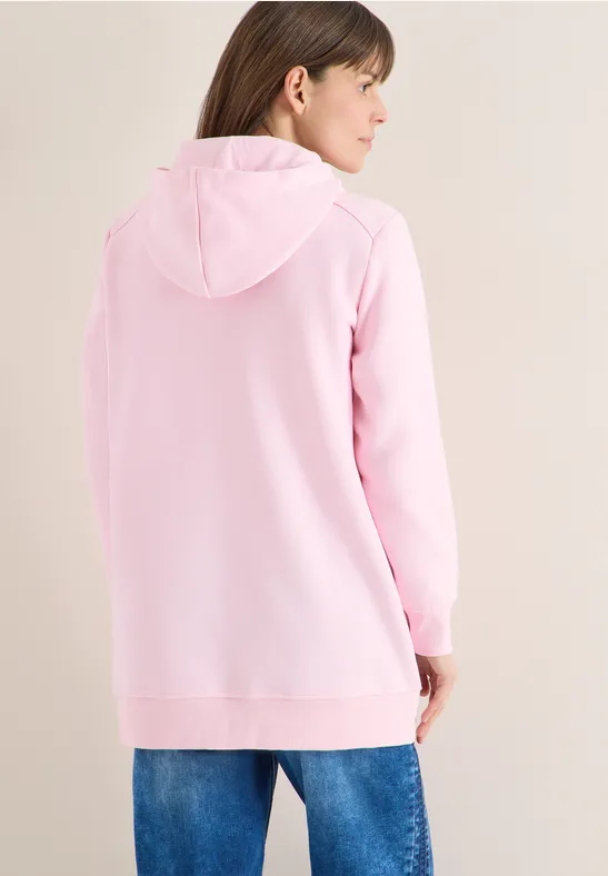 Lange hoodie light blush rose