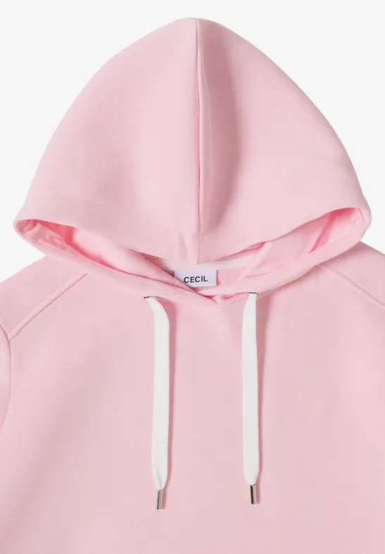 Lange hoodie light blush rose