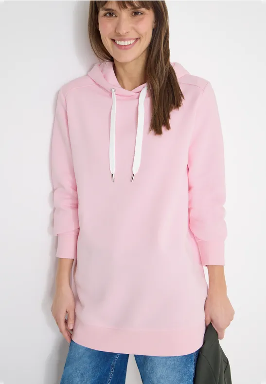 Lange hoodie light blush rose