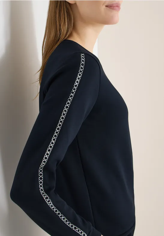 Shirt mit Ärmeldetail universal blue