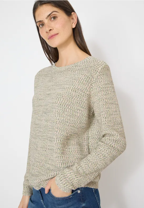 Pull-over Space-dye bamboo green melange