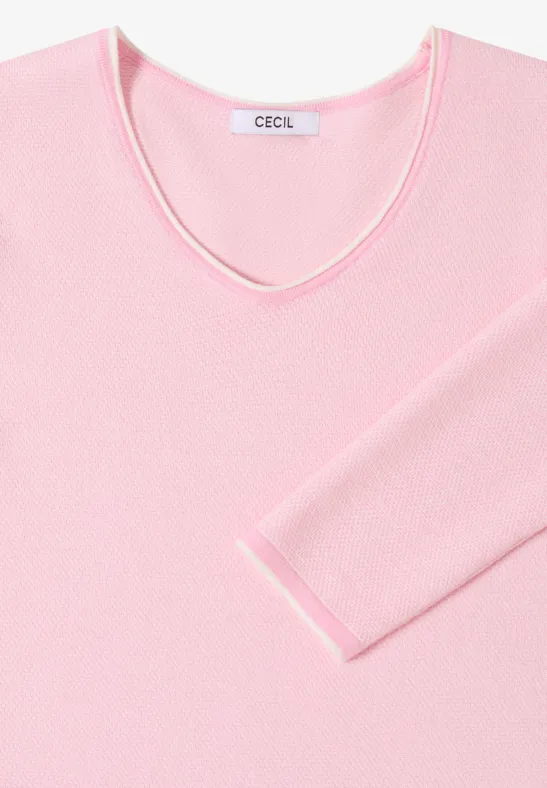 Pulls deux tons light blush rose