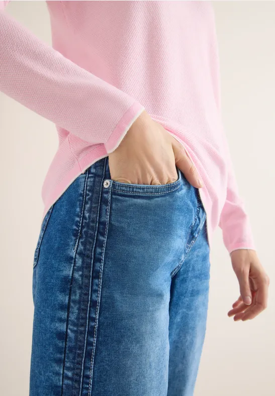 Pulls deux tons light blush rose