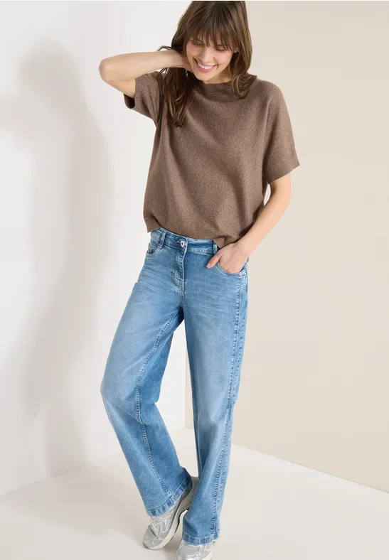 Pull-over en couleur unie urban taupe melange