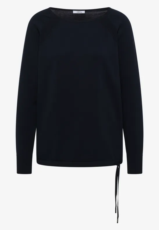 Trui met structuurdetails universal blue