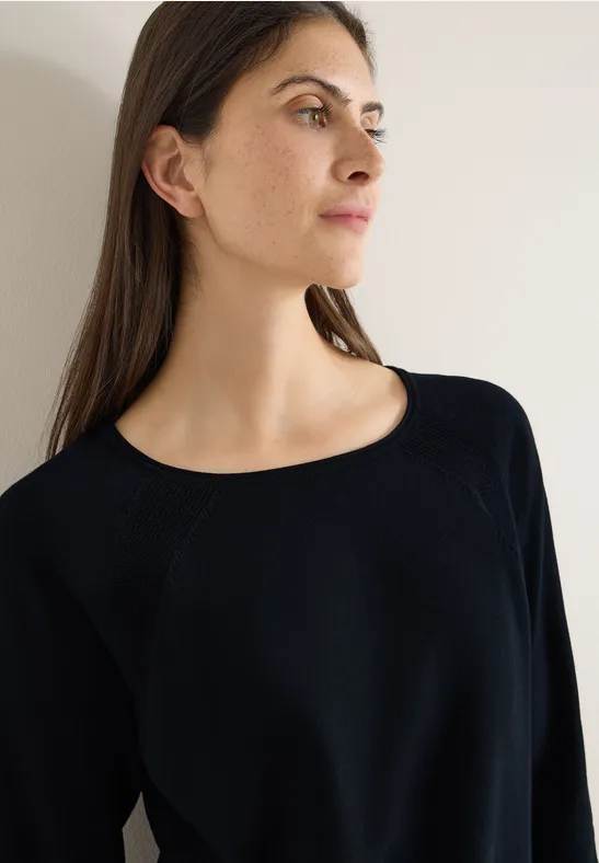 Trui met structuurdetails universal blue