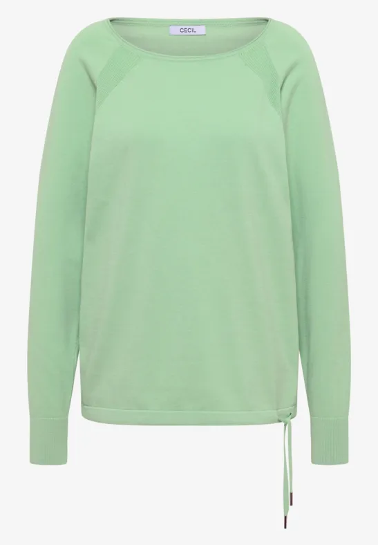 Trui met structuurdetails juicy lime