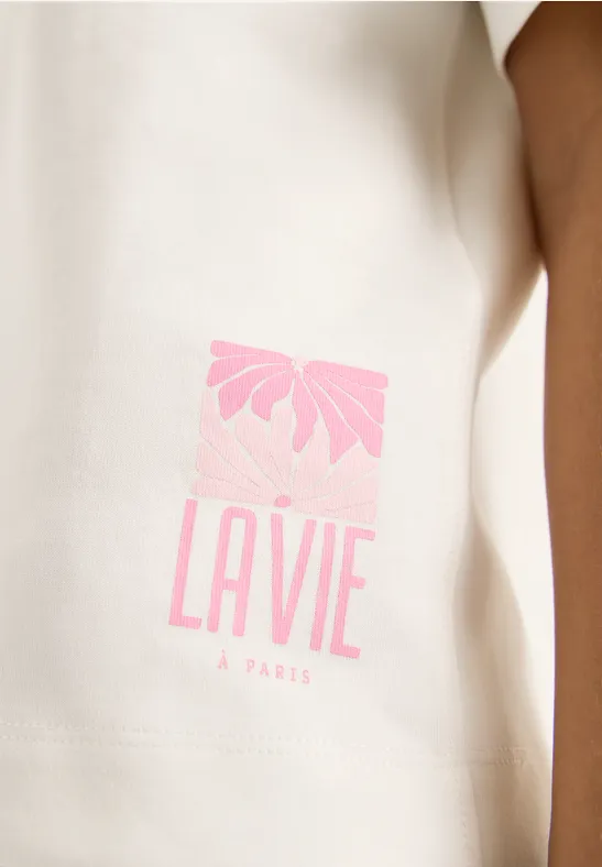 Sweatshirt mit Backprint vanilla white